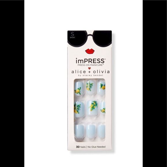 Kiss Lemonade imPRESS x Alice + Olivia Press-On Manicure - Picture 1 of 4